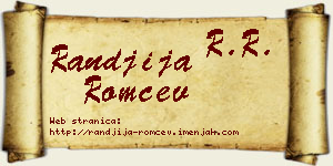 Ranđija Romčev vizit kartica